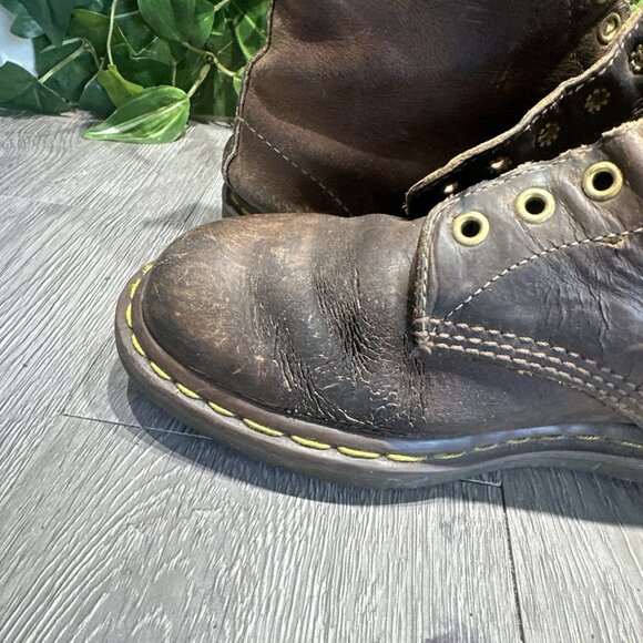 Vintage Dr. Martens 1460 8 Eye Lace Up Boots Men\'s Size 8 Uk 9 US  Brown England main image 5